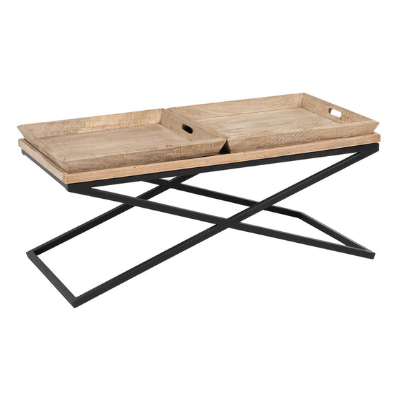 Centre Table Black Natural 120 x 60 x 53 cm-0