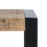 Side table MANGO 100 x 40 x 60 cm Natural Black Wood Iron-1