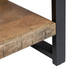 Side table MANGO 100 x 40 x 60 cm Natural Black Wood Iron-7