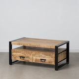 Side table MARA Black Natural 100 x 60 x 45 cm 100 x 45 x 60 cm-0