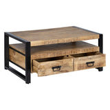 Side table MARA Black Natural 100 x 60 x 45 cm 100 x 45 x 60 cm-7