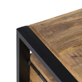 Side table MARA Black Natural 100 x 60 x 45 cm 100 x 45 x 60 cm-6