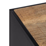 TV furniture MARA Natural Black Wood Iron 150 x 40 x 55 cm-8