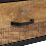 TV furniture MARA Natural Black Wood Iron 150 x 40 x 55 cm-6