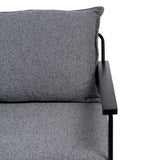 Armchair 69 x 79 x 82 cm Synthetic Fabric Grey Metal-7