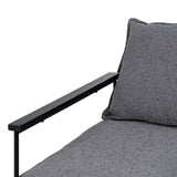 Armchair 69 x 79 x 82 cm Synthetic Fabric Grey Metal-6