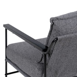 Armchair 69 x 79 x 82 cm Synthetic Fabric Grey Metal-3