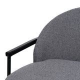 Armchair 74 x 72 x 81 cm Synthetic Fabric Grey Wood-6