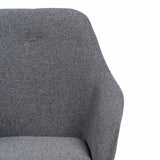 Armchair 65 x 65 x 77 cm Synthetic Fabric Grey Metal-7