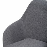 Armchair 65 x 65 x 77 cm Synthetic Fabric Grey Metal-6