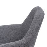 Armchair 65 x 65 x 77 cm Synthetic Fabric Grey Metal-5