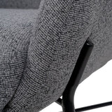 Armchair 65 x 65 x 77 cm Synthetic Fabric Grey Metal-3
