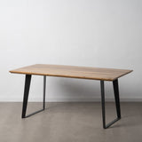 Dining Table Black Natural Iron Mango wood 170 x 90 x 76 cm-7