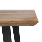 Dining Table Black Natural Iron Mango wood 170 x 90 x 76 cm-5