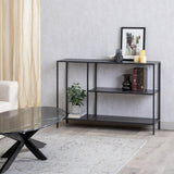 TV furniture 120,5 x 30 x 81,3 cm Black Steel-6