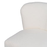 Armchair 66 x 65 x 72 cm Synthetic Fabric Metal White-7