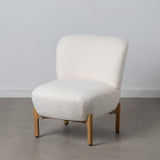 Armchair 62 x 75 x 74 cm Synthetic Fabric Metal White-0