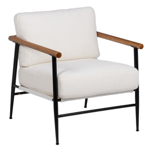 Armchair White Black 70 x 76 x 81 cm-0