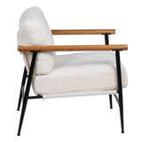 Armchair White Black 70 x 76 x 81 cm-8