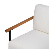 Armchair White Black 70 x 76 x 81 cm-6