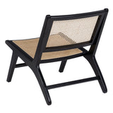 Armchair Black Natural Wood Rattan Rubber wood 60,5 x 73,5 x 72,5 cm-8