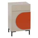 Nightstand NECTO Orange Taupe Iron MDF Wood 40 x 31,2 x 66,2 cm-0