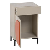 Nightstand NECTO Orange Taupe Iron MDF Wood 40 x 31,2 x 66,2 cm-8