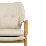 Armchair 67 x 73 x 84 cm Synthetic Fabric Beige Wood-7