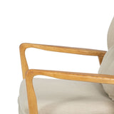 Armchair 67 x 73 x 84 cm Synthetic Fabric Beige Wood-5