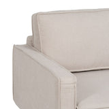 Sofa 163 x 87 x 90 cm Synthetic Fabric Beige Metal-7