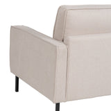 Sofa 163 x 87 x 90 cm Synthetic Fabric Beige Metal-4