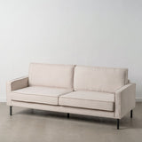 3-Seater Sofa Beige 213 x 87 x 90 cm Metal-8
