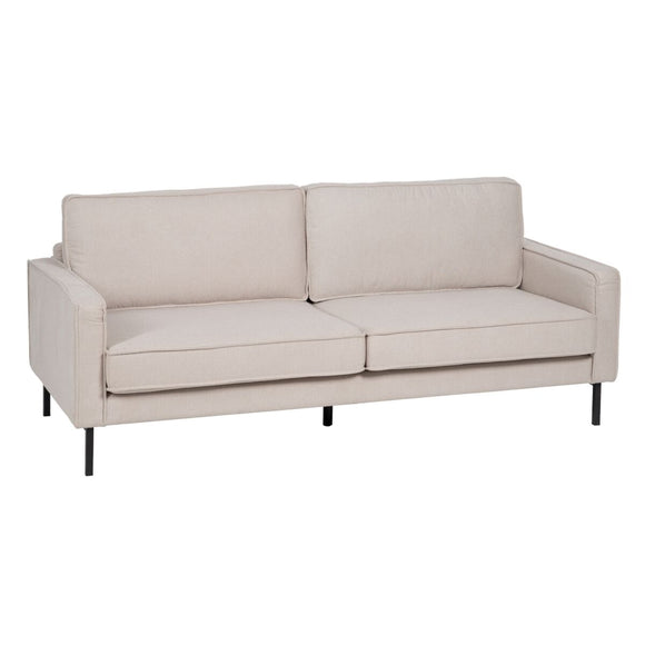 3-Seater Sofa Beige 213 x 87 x 90 cm Metal-0