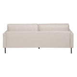 3-Seater Sofa Beige 213 x 87 x 90 cm Metal-6