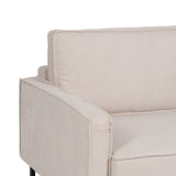3-Seater Sofa Beige 213 x 87 x 90 cm Metal-5