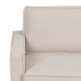 3-Seater Sofa Beige 213 x 87 x 90 cm Metal-4