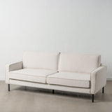 3-Seater Sofa 213 x 87 x 90 cm White Metal-8