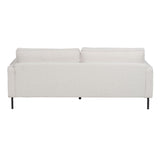 3-Seater Sofa 213 x 87 x 90 cm White Metal-6