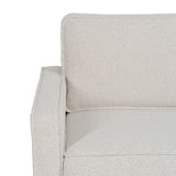 3-Seater Sofa 213 x 87 x 90 cm White Metal-4