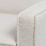 3-Seater Sofa 213 x 87 x 90 cm White Metal-1