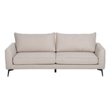 3-Seater Sofa Beige 216 x 85 x 88 cm Metal-7