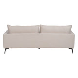 3-Seater Sofa Beige 216 x 85 x 88 cm Metal-6