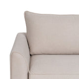 3-Seater Sofa Beige 216 x 85 x 88 cm Metal-4