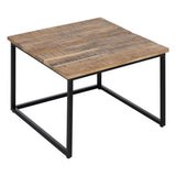 Set of 2 tables Black Natural 60 x 60 x 42 cm (2 Units)-6