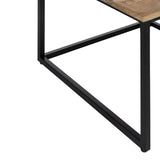 Set of 2 tables Black Natural 60 x 60 x 42 cm (2 Units)-1