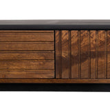 Console ABNER Brown Black Metal Iron Mango wood 110 x 40 x 76 cm-6