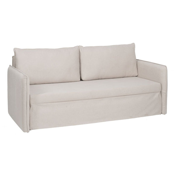 Sofa Beige Polyester Linen 210 x 93 x 95 cm-0