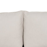 Sofa Beige Polyester Linen 210 x 93 x 95 cm-1