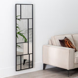 Wall mirror Black Vertical 50 x 2 x 150 cm-1