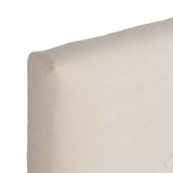 Headboard 165 x 8 x 125 cm Synthetic Fabric Cream-3